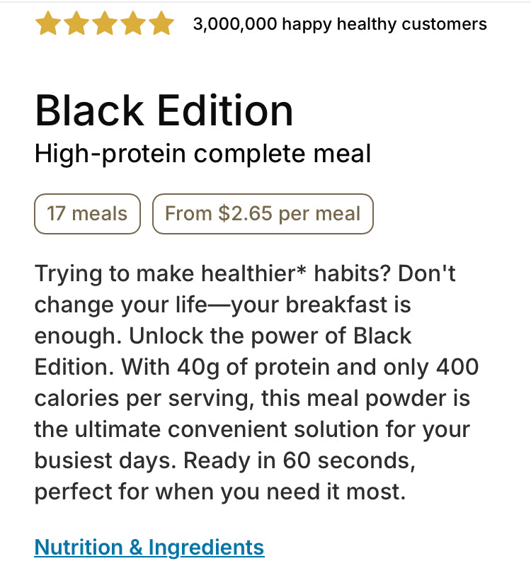 Huel Black Edition