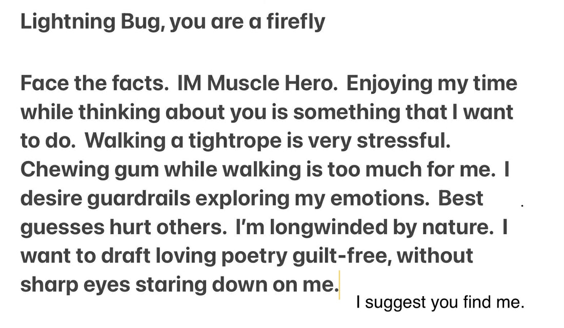 Lightning Bug, you are a firefly
