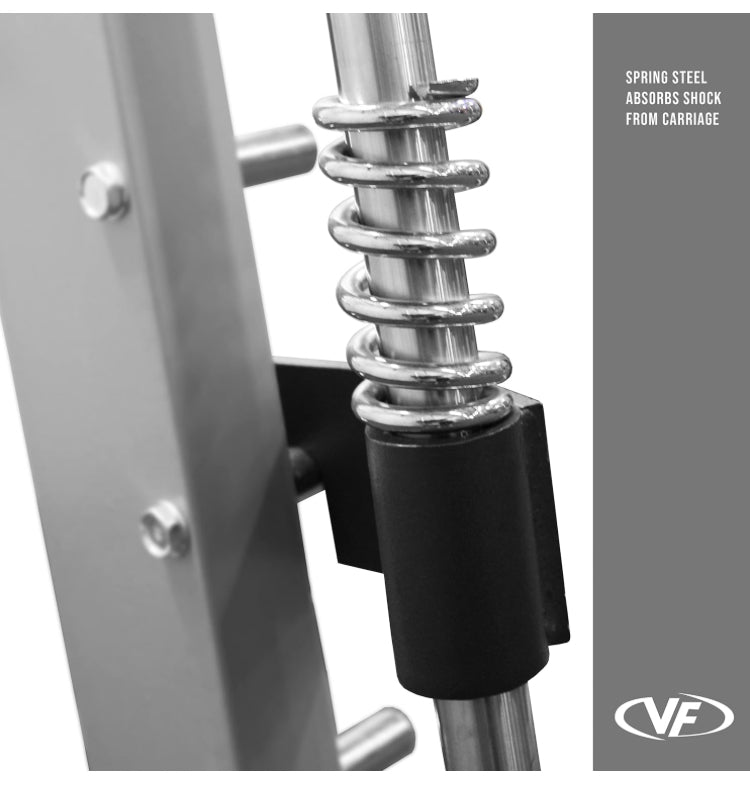 Valor Fitness Multi-Function Smith Machine Power Cage - 500lb Squat Rack or Bench Press Station - 2" Plate Storage Pegs- Attached Sliding Knurled Barbell - Total Body Workout