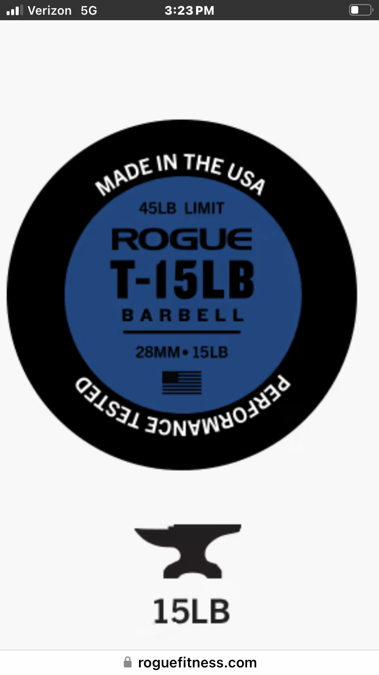 Rogue T-15 lb. Technique Bar