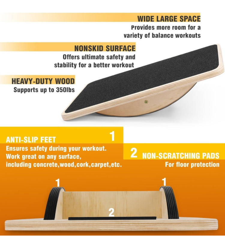 Yes4All Professional Rocker Balance Board