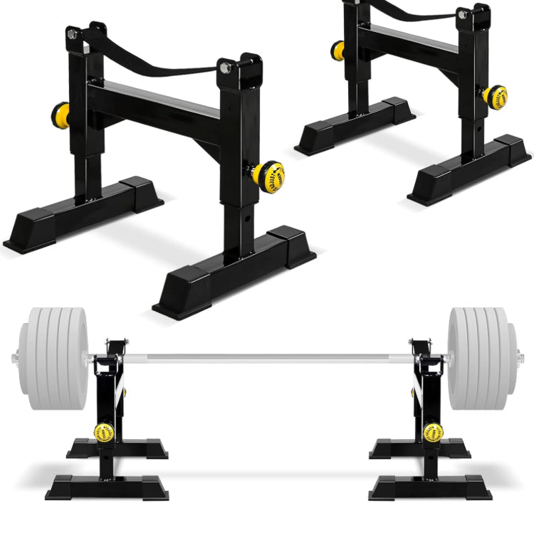 Deadlift Sling Racks for Home Gym, Deadlift Platform for Home Gym Weightlifting Plates Rack Deadlift Barbell Elevation Stand with 5-Level Height Adjustment