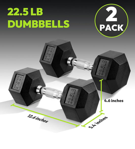 22.5 lb. Hex Dumbbell Pair