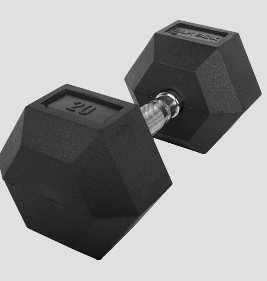 BLK BOX Rubber Hex
Dumbbells (Sold
Individually)