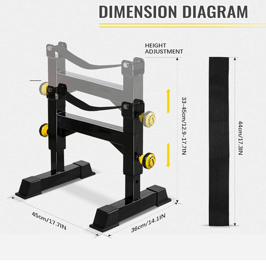 Deadlift Sling Racks for Home Gym, Deadlift Platform for Home Gym Weightlifting Plates Rack Deadlift Barbell Elevation Stand with 5-Level Height Adjustment