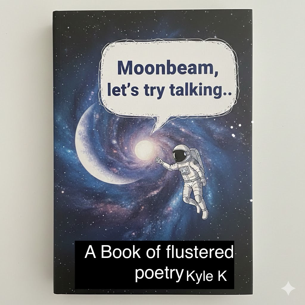 Moonbeam, let’s try talking.. a book of flustered poetry by Kyle K.