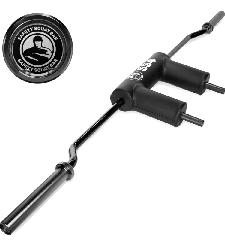 Safety Squat Bar [Bells of Steel] Safety Squat Barbell 4.0, Black Titanized Sleeve and Shaft Coating, Premium Padded Barbell Squat Pad, 45.6lb, 1500lb Weight Capacity