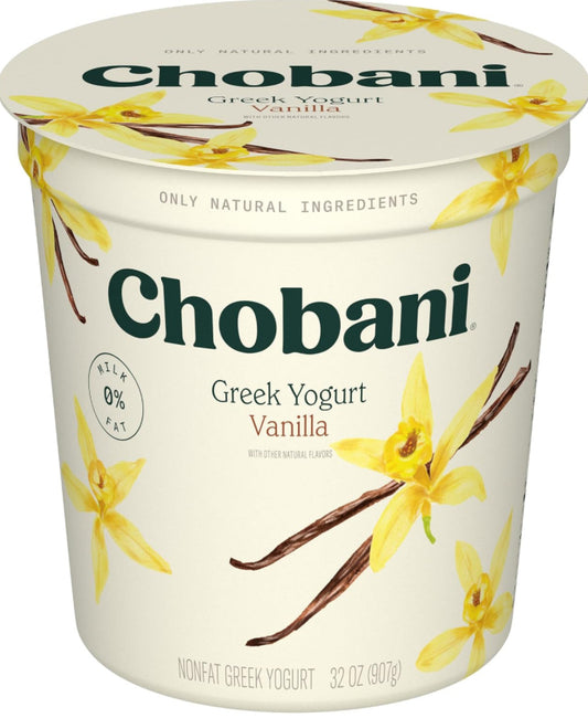 Chobani® Vanilla Blended Non-Fat Greek Yogurt 32oz