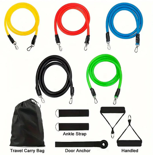 Resistance Bands Set, Exercise Bands, Pull Rope With Door Anchor, Handle,