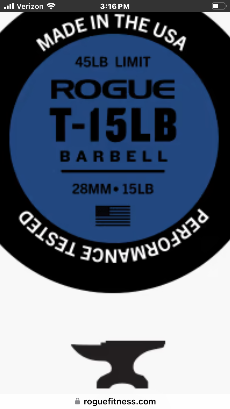 Rogue T-15 lb. Technique Bar